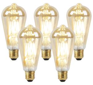 Set od 5 E27 LED žarulja s prigušivanjem do tople zlatne boje 8W 806lm 2000-2700K