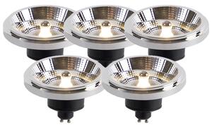 Set od 5 LED žarulja AR111 GU10 11W 2000K-3000K Zatamnjivanje do toplog