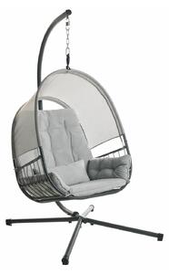 Viseća stolica Berwyn 2655, Svijetlo siva, 196x98x136cm