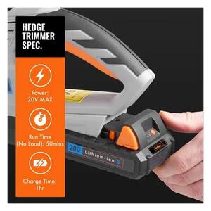 VonHaus G-Series 20V Akumulatorske Škare za Grmlje i Travu – 2-u-1 Precizni Trimer s Baterijom i Punjačem (2515067)