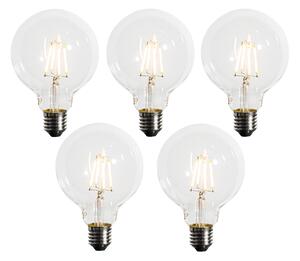 Set od 5 E27 Prigušiva LED žarulja G95 5W 450lm 2200K