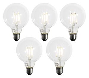 Set od 5 E27 prigušivih LED žarulja G95 5W 450 lm 3000K