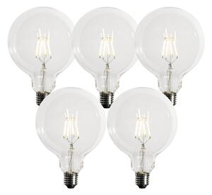 Set od 5 E27 prigušivih LED žarulja G125 5W 450 lm 3000K