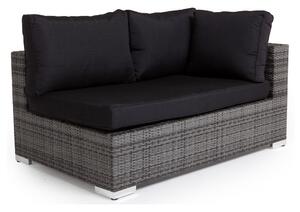 Vrtna sofa Comfort Garden 1375, Siva, Crna, 64x140x90cm
