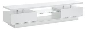 TV stol Springfield 112, Sjajno bijela, Bijela, 40x180x40cm