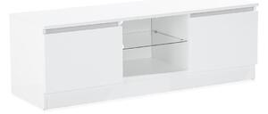 TV stol Springfield 107, Sjajno bijela, Bijela, 40x120x39cm
