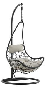 Viseća stolica Dallas 515, Crna, Siva, 196x95x95cm