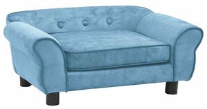 VidaXL Sofa za pse tirkizna 72 x 45 x 30 cm plišana