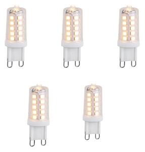 Set od 5 G9 3-stupanjskih prigušivih LED žarulja 3W 250lm 2700K