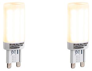 Set od 2 G9 3-stupanjskih prigušivih LED žarulja Opal 4,5W 500lm 2700K