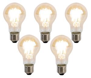 Set od 5 prigušivih E27 LED žarulja Kelvin A60 Goldline 8W 806lm 2000-2700K