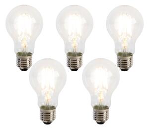 Set od 5 LED žarulja s filamentom E27 A60 senzor sumraka 4W 470lm 2700K