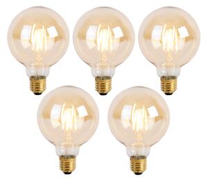 Set od 5 E27 3-stupanjskih prigušivih LED žarulja G95 Goldline 5W 530lm 2200K