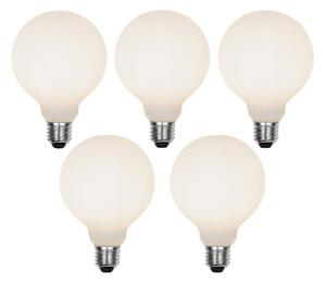 Set od 5 E27 3-stupanjskih prigušivih LED žarulja G95 mat 5W 550lm 3000K
