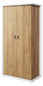 Ormar Tesonu 109, Hickory hrast, Bijela, 200x100x55cm