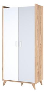 Ormar Enofere 100, Bijela, Hrast, Siva, 187x85x51cm