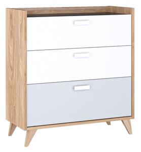 Komoda Enofere 104, Siva, Bijela, Hrast, 97x90x40cm