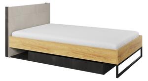 Krevet Orlbale 140, Tamno sivo, Svijetlo siva, Svijetlo drvo, 91x126cm