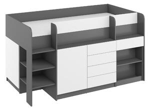 Visoki krevet Gilroy 116, 90x200, Laminirani iveral, Podnice, 112x204x112cm