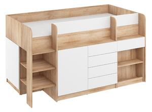 Visoki krevet Gilroy 116, 90x200, Laminirani iveral, Podnice, 112x204x112cm