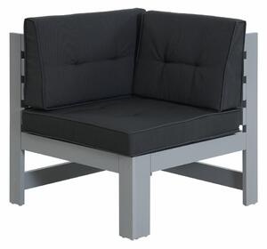 Vrtna fotelja Riverton 760, Siva, Crna, 70x70x70cm, Bor