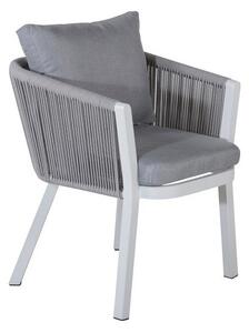 Vrtna stolica Dallas 1075, Svijetlo siva, Bijela, 73x60x62.5cm