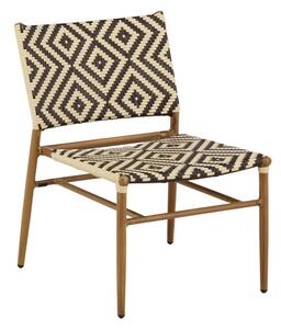 Vrtna stolica Dallas 3839, Smeđa, PVC pletivo, Metal, 77x57x69cm