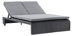 Vanjski ležaj Dallas 4398, Siva, Crna, 60x119cm