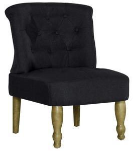 VidaXL Francuska stolica od tkanine crna