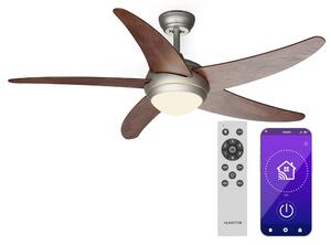 Klarstein Bolero 2 u 1 Smart, stropni ventilator, Ø 132 cm, svjetlo 55 W, daljinski upravljač, upravljanje putem aplikacije, 2 smjera strujanja zraka