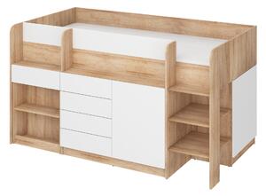 Visoki krevet Gilroy 116, 90x200, Laminirani iveral, Podnice, 112x204x112cm