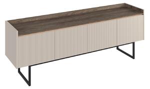 TV stol Elbtei 104, Tamni hrast, Beige, 60x166x40cm
