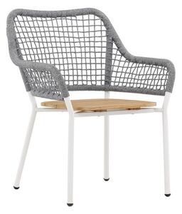 Vrtna stolica Dallas 4655, Svijetlo drvo, Siva, 88x59x55cm, Tikovina