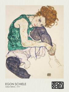 Reprodukcija Seated Woman - Adele Herms (1917), Egon Schiele