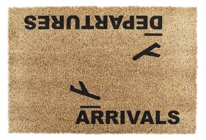 Otirač od prirodnih kokosovih vlakana Artsy Doormats Arrivals and Departures, 40 x 60 cm