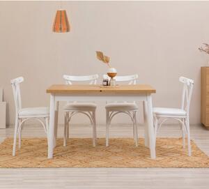 Woody Fashion Set stolova i stolica (5 komada), Bijela boja, OLV-AC-TK9