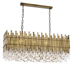 Luster na lancu CRYSTALLINE 8xE27/40W/230V mesing