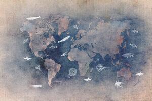 Ilustracija World map 29, Justyna Jaszke, (40 x 26.7 cm)