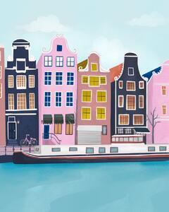 Ilustracija Amsterdam, Petra Lizde, (30 x 40 cm)