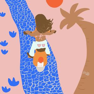Ilustracija Breezing Into Summer, Alix Campbell, (40 x 40 cm)