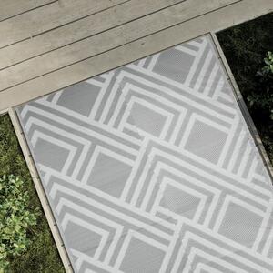 VidaXL Vanjski tepih sivi 120 x 180 cm PP