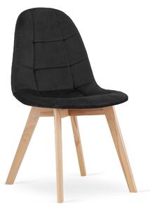 Crna blagovaonska stolica od baršuna BORA