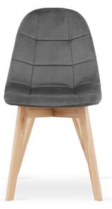 Tamno siva blagovaonska stolica od baršuna BORA