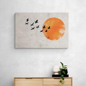 Slika japandi narančasti mjesec