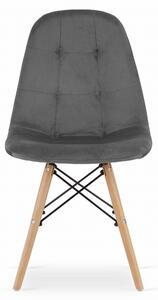 Siva blagovaonska stolica od baršuna DUMO