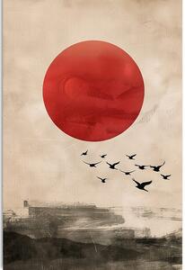 Slika japandi čarolija crvenog mjeseca