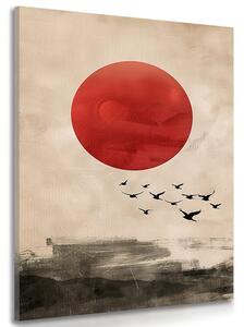 Slika japandi čarolija crvenog mjeseca