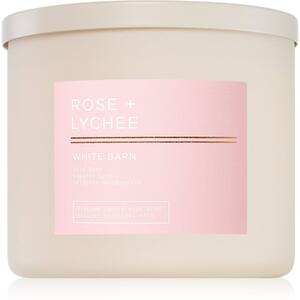Bath & Body Works Rose + Lychee mirisna svijeća 411 g