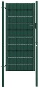 VidaXL Vrata za ogradu od PVC-a i čelika 100 x 124 cm zelena