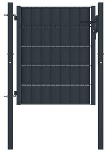 VidaXL Vrata za ogradu od PVC-a i čelika 100 x 81 cm antracit